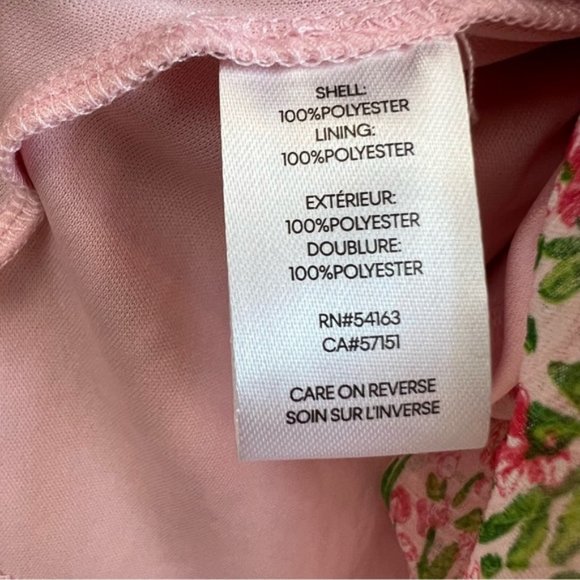 Tommy Hilfiger Chapan Bouquet Chiffon Midi Dress Size 12 NWT Pink Floral - Picture 11 of 16